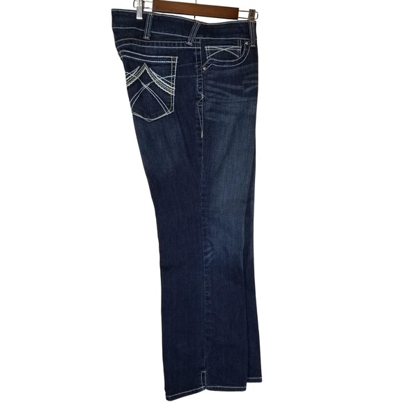 ARIAT Women's REAL Jeans Rosy Whipstitch Low Rise Bootcut 34RX32 Cowgirl - Picture 1 of 16